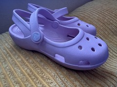 2 Crocs Kids-Pink Lemonade Swiftwater Expedition Sandals + Pink Mary Jane’s C11