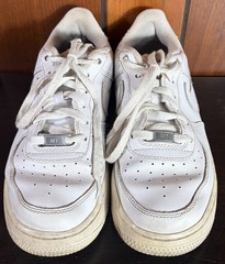 Nike Air Force 1Triple White Low Top Sz 7Y or Womens 8.5