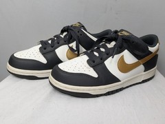 Nike Dunk Low GS White Black Wheat Gold HV2533-100 Youth Size 7Y EU 40 EUC