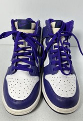 Size 6 Y- Nike Dunk High Electro Purple Midnight Navy