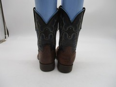 Ariat Brown & Blue Leather Square Toe Western Boots Little Kid Size 9 #10012794