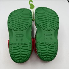 Crocs Baya Holiday Plaid Clogs KIDS J 3 Red Green Christmas Tartan Slip On Shoes
