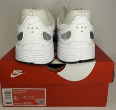 Nike P-6000 (GS) White/Silver/Black Mesh Lace Up Sneakers US 4Y