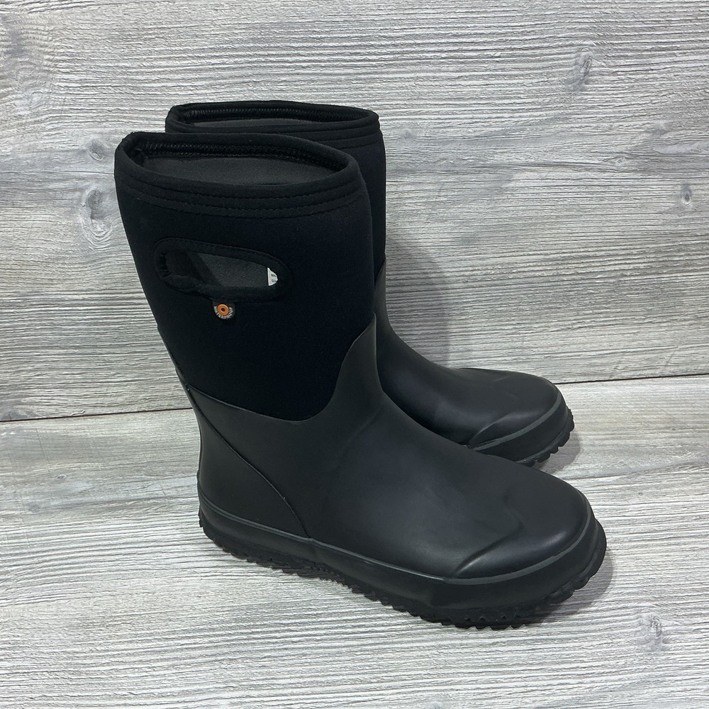 Bogs Kids Classic Seamless Waterproof Insulated Black Rain Snow Boot Size 5