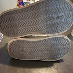 See Kai Run Basics High Top Hook & Loop Sneakers Silver/White/Blue size 8