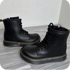 Dr. Martens Kids ZAVALA J Ankle Boots Size US 11 Black Leather Lace Up