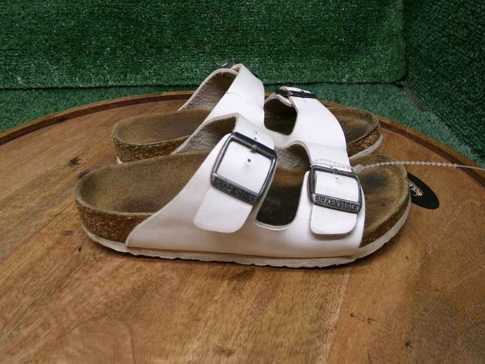 Birkenstock Arizona Kids White Birko Flor Sandals Slide Size 30 US 12C Narrow