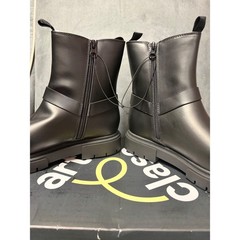 Art Class Crosby Black Harness Boots Kids Size 5 Side Zip Moto Biker Boot