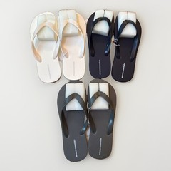 New 3 Pairs Amazon Essentials Flip Flops Kids Unisex Size 5 White Blue Gray