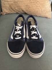 VANS Old Skool Navy/True White Kids Size 3.0 (US)
