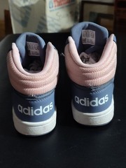 Adidas Hoops Mid Top 2.0 Athletic Sneakers Shoes Girls Sz 13 Purple Pink Basket