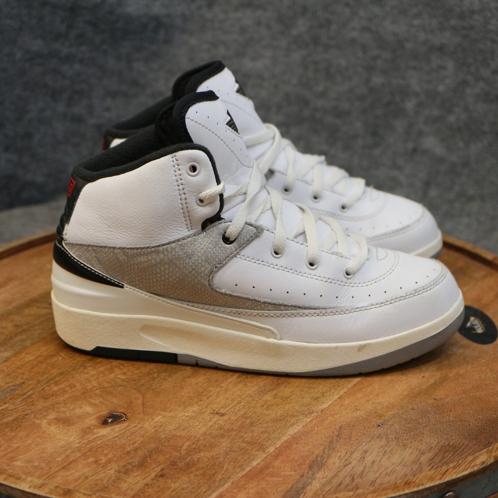 Nike Air Jordan 2 Retro Python PS Size 3Y White Fire Red Black Sail DQ8564-102