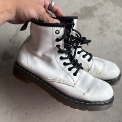 Dr. Martens 1460 J Black Leather Lace Up Side Zip Combat Boots Youth US 4
