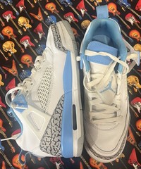 Nike Jordan Spizike Low GS White Blue Sneaker Kids 5.5Y FQ3950 141 used