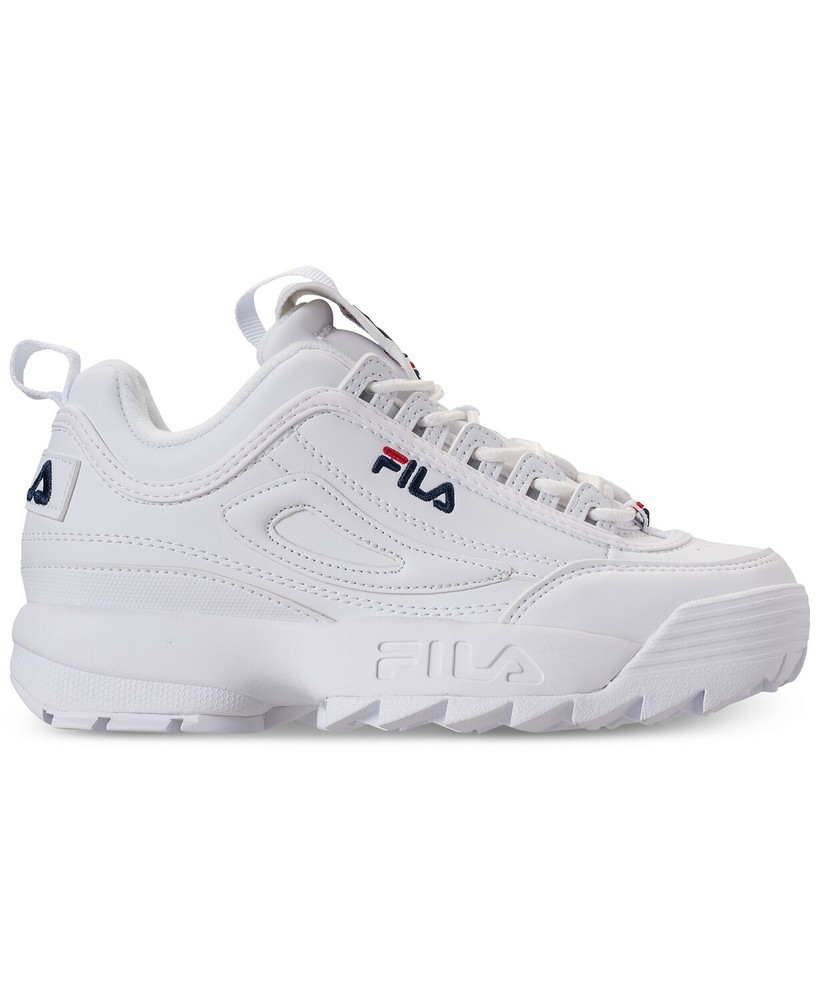Fila Kid School Disruptor II 2 FW02945-111 Sneaker AthleticShoeWhiteNavyRed 3.5Y