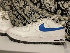 Nike Air Force 1 Low Top. Athletic Sneakers White/Blue/Black/Pink size 5.5y