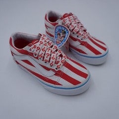 Vans x Wheres Waldo Old Skool International Stripes Shoe Little Kid 10.5 K New
