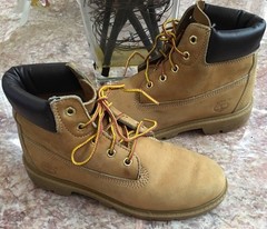 Timberland Basic Big Kids 6 Inch Waterproof Wheat Boots Size 4.5M #10960