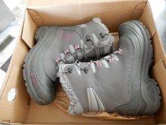 Columbia Youth Bugaboot Plus III Omni-Heat 200g Grey Pink 1637791-051 Size 6