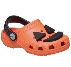 Crocs Kids Classic Jack-O-Lantern Glow Clog Halloween Orange Shoes J3 Big Kids 3