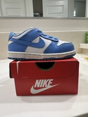 Nike Dunk Low TD White University Blue Toddler Size 8C CW1589-103