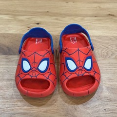 Marvel Spider-Man Kids Clogs Red Blue Web Graphic Sandals Ground Up Size 9