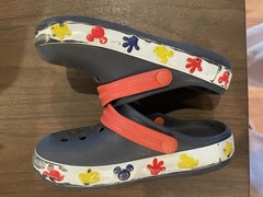 Crocs Navy Blue Red White Disney Clogs Shoes Toddler 11 Genuine Logo