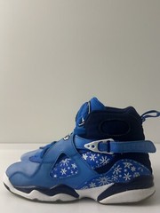 Air Jordan 8 Retro Snow Blizzard Cobalt Blaze Blue Void White Sz 4Y