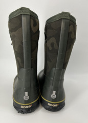 BOGS Rain Mud Boots Camo Green Waterproof Insulated Big Kids Youth Size 2 EU 33