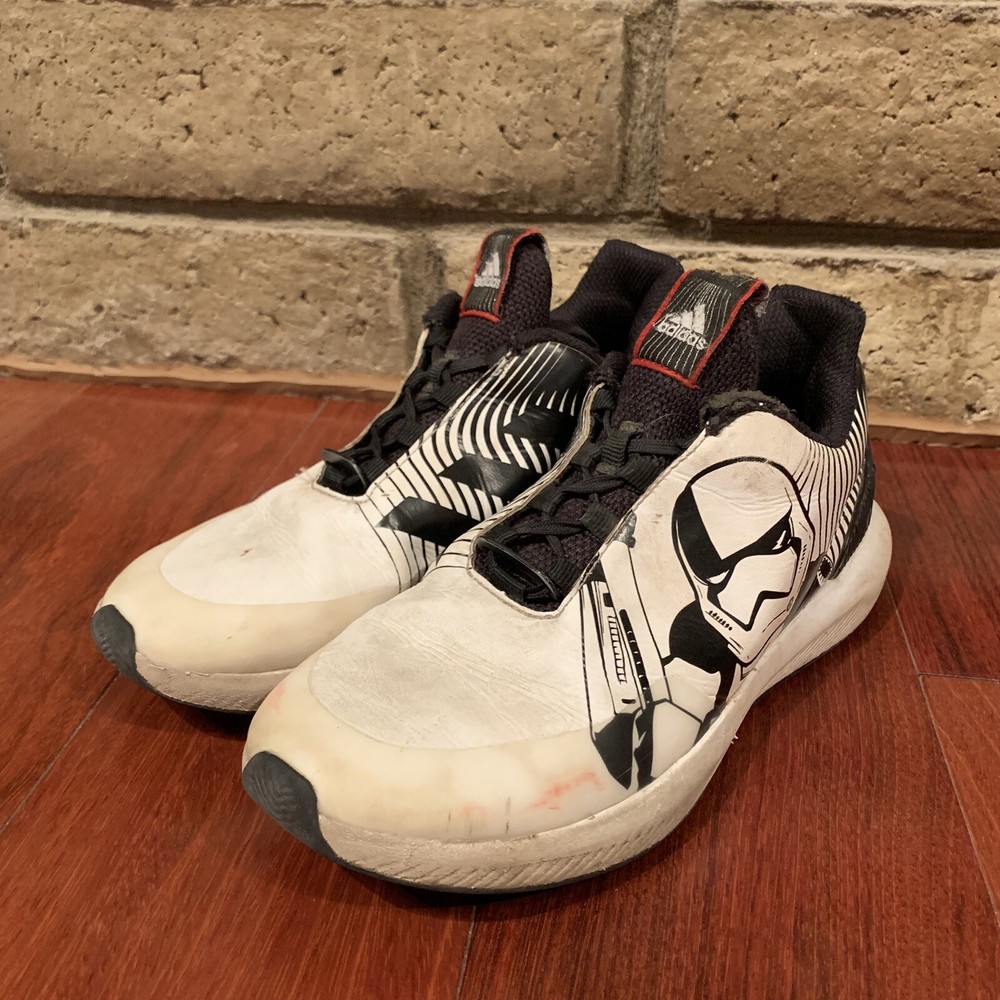 Adidas Cloudfoam Rapidarun Star Wars Storm Trooper Youth Size 4Y AH2466