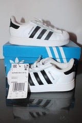 ADIDAS SUPERSTAR II CF EL I BLACK/WHITE SNEAKERS KID’S SIZE 6K NEW IN BOX