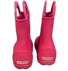 Pink Crocs Muck/Rain Boots Handle It C9 Fall Winter Pull On Lightweight Youth