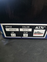 ATS MD5102 White LED Light Up Athletic Shoes USB Charging Kids US 4.5 EU 36