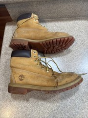 Timberland Boots Size 5M Brown Leather Waterproof Wheat Hiking 12909