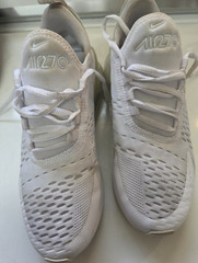 Nike Air Max 270 943345-103 White Mesh Unisex Kids Sneakers Size 5Y