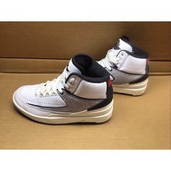Nike Air Jordan 2 Retro Python White Gray Red 5Y Womens 6.5 NM