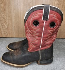Durango Lil‘ Rebel Pro Red Square Toe Cowboy Youth Mens Size 7 Defects Read