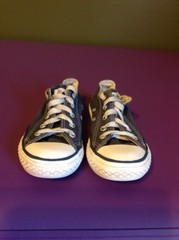 Converse Classic All Stars Navy Canvas Shoes Size 12 Youth Blue Gym Sneakers