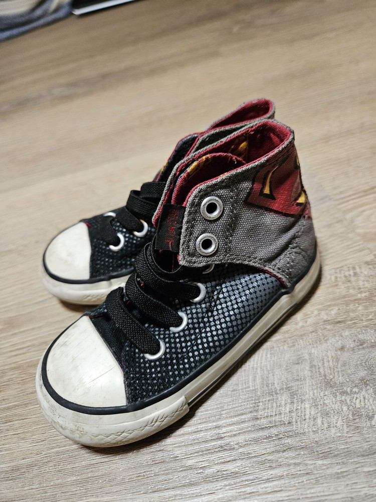 Converse All Star Superman High Top Shoes Sz 6 Ps Toddler Boy Sneakers Superman