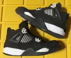 Nike Air Jordan 4 Retro PS White Thunder Black FV4537-001 Size 13C Sneakers