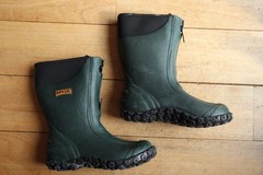 Dark Green Rubber & Black Neoprene RANGER Zip Front Boots Youth 2