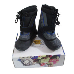 NIB Chill Chasers By Buster Brown Toddler Boys Lil Snowdrift Boots 8 Black/Grey