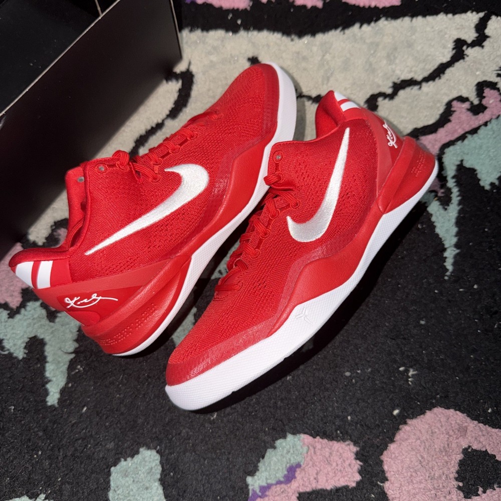 Size 5Y / 6.5W – Kobe 8 University Red Brand New No Box Lid