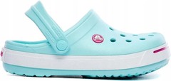 Crocs Kids Crocband II Clogs Ice Blue Pink Size 4/5 New Slip On Free Shipping