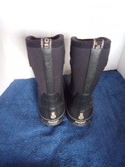 Bogs Boots Youth 3 Classic High Handles Pull On Midcalf 52065-001 Black Fabric