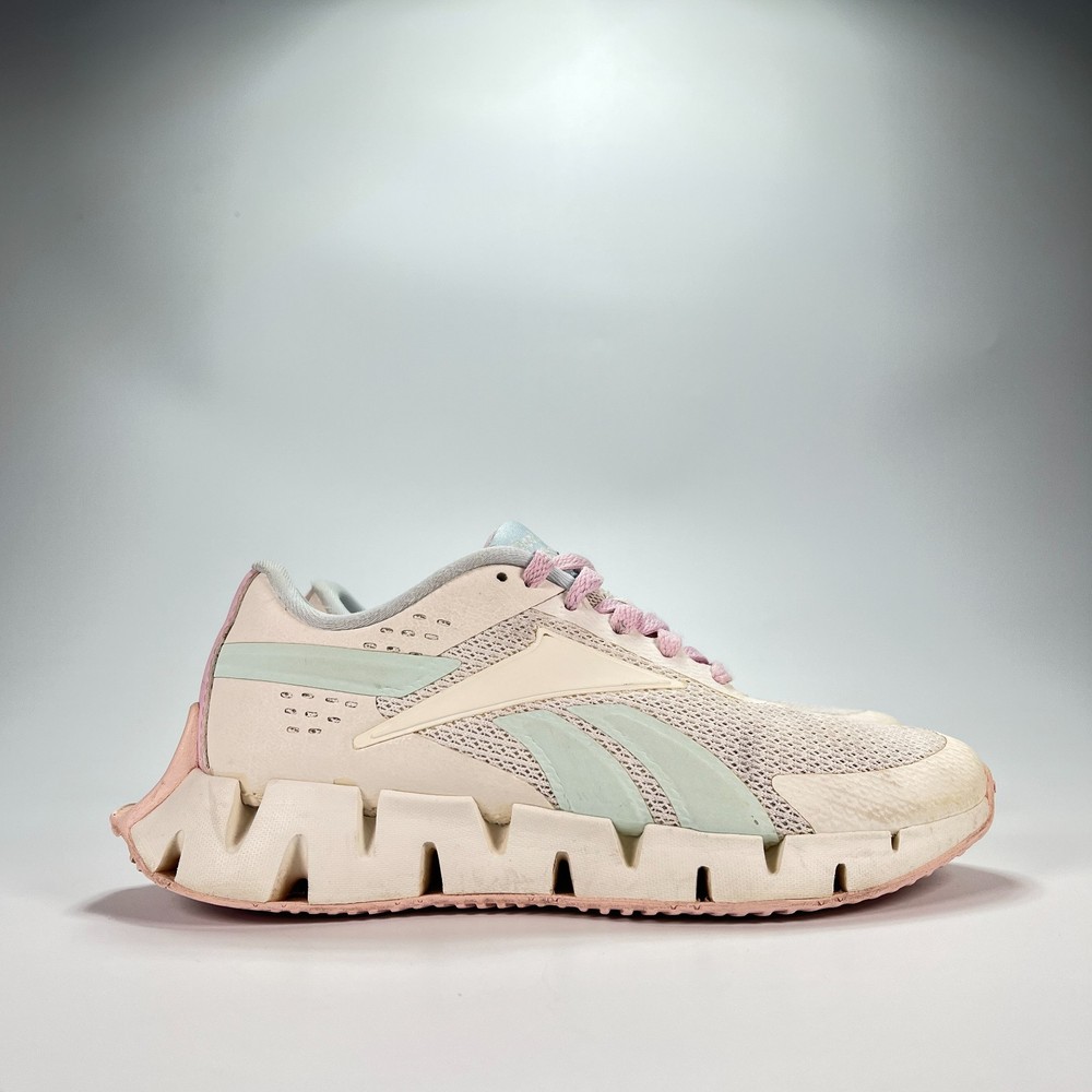 Reebok Zig Dynamica 2.0 Pink White Mint Green Running Shoes HP4806 Youth Size 4