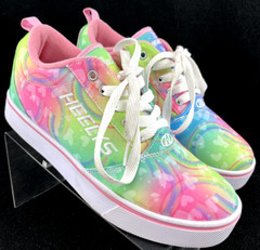 Heelys Pro 2 Multicolored Rainbow Rolling Lace Up Skate Shoes Youth 6 Women’s 7