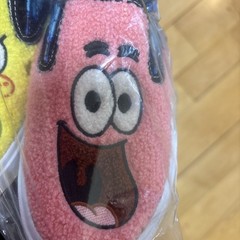NEW SpongeBob SquarePants & Patrick YOUTH Chenille Fleece Slip-On Sneakers SZ 13