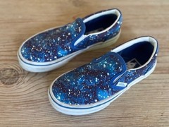 Barely Worn Vans Kids‘ Classic Galactic Glow In The Dark Slip-On Sneaker Kids 1