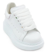 Alexander McQueen Designer Sneakers Shoes Kids Children Size 13.5 31C $350 White